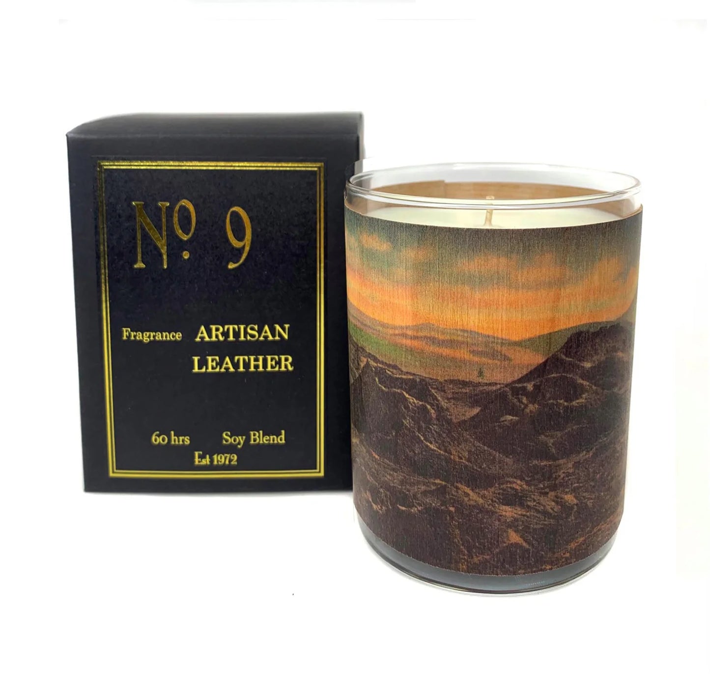 Wood Candle No. 9 Artisan Leather