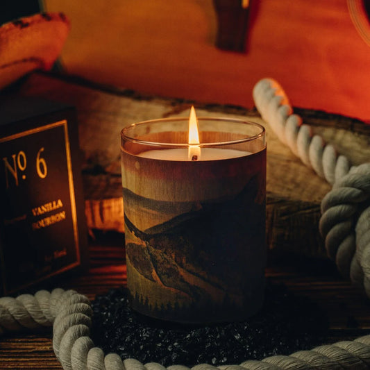 Wood Candle No. 6 Vanilla Bourbon Amber