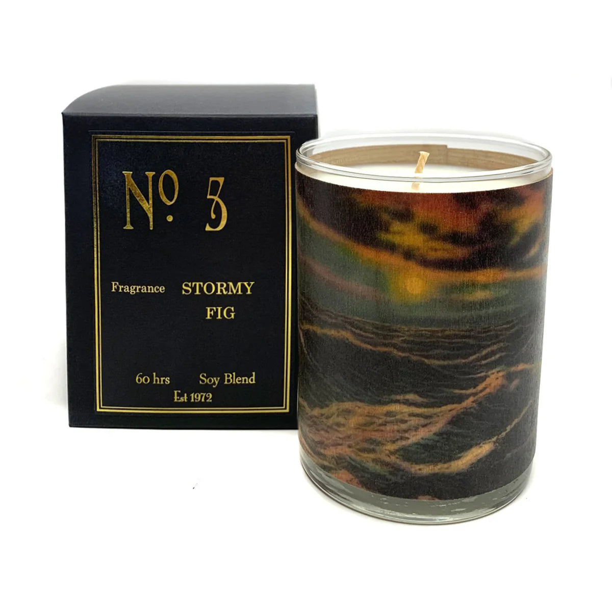 Wood Candle - No. 5 Stormy Black Fig