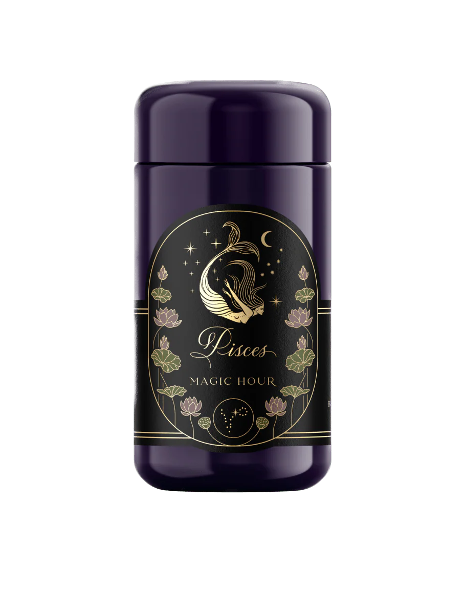 Pisces: Magnolia-Jasmine Blueberries & Cream Tea with Lion's Mane